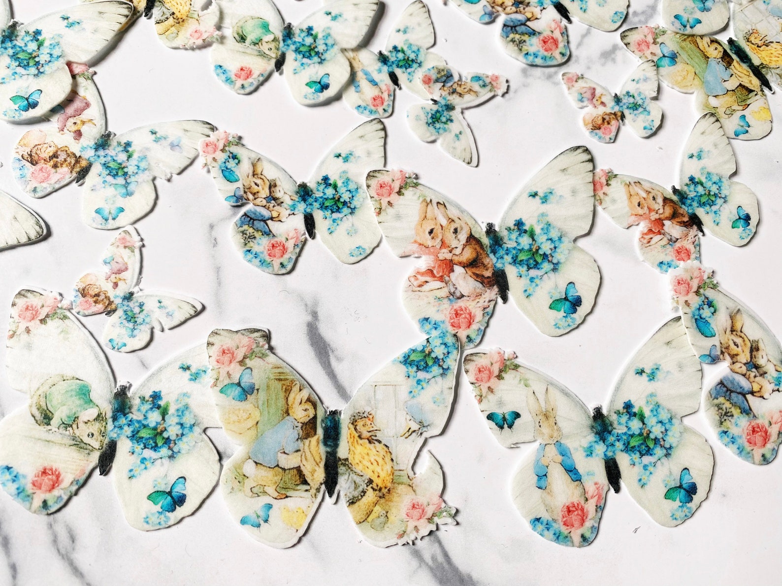 Peter Rabbit Wafer Pack of 28 Vintage Peter Rabbit Wafer Die Cut Butterflies - Etsy