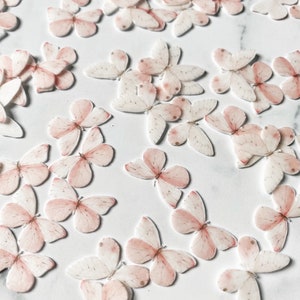 Pack of 50/100 Pink mini wafer die cut Butterflies