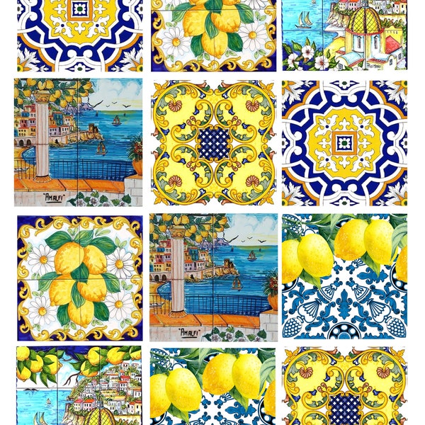 Various Mediterranean style Edible Image Tiles