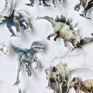 Pack of 13 Die Cut Wafer Jurassic Dinosaurs