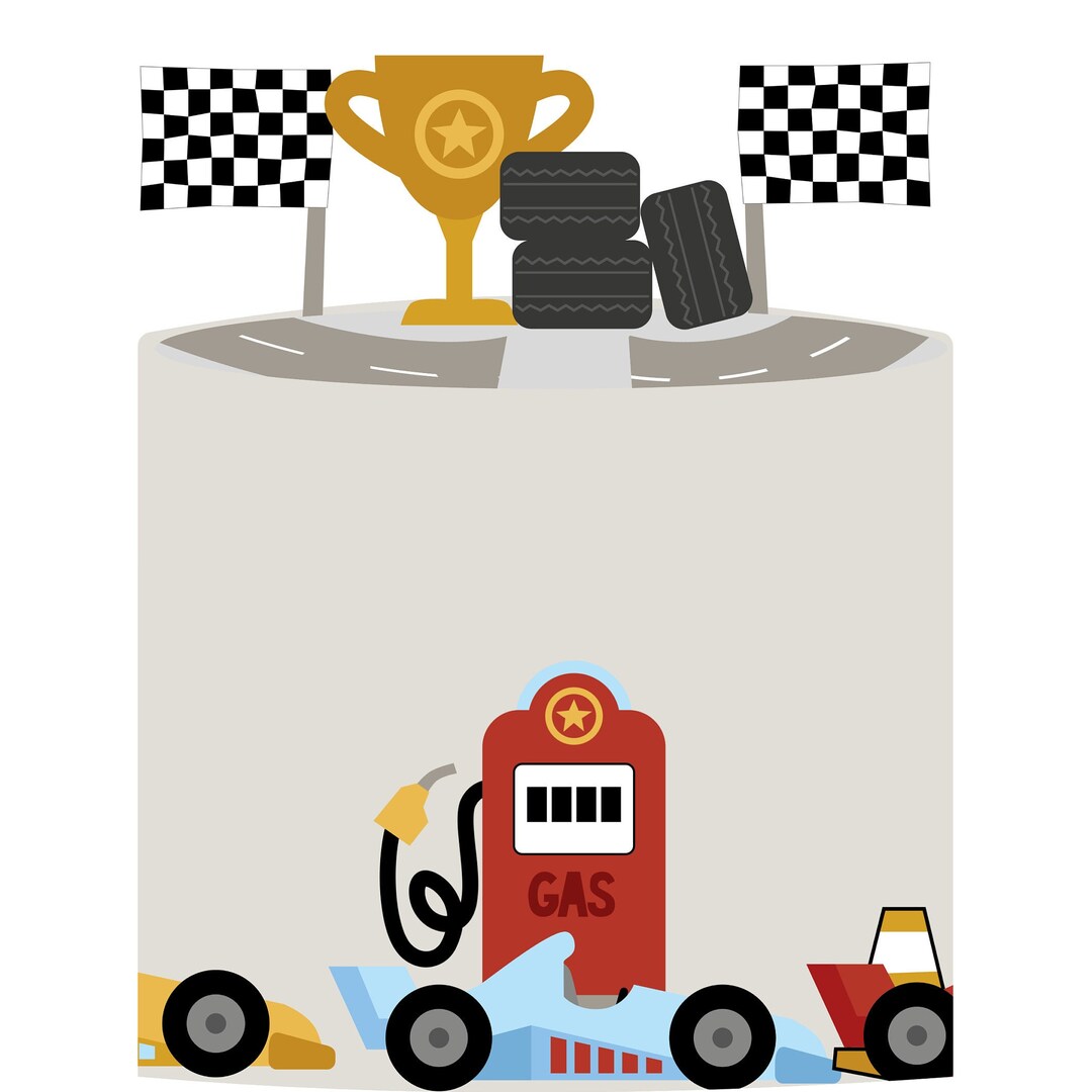 Race Car Cake Scene, Formula 1 Cake Scene, Racing Cars Edible Toppers