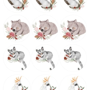 Australian Native Baby Animal Toppers edible icing/frosting sheets