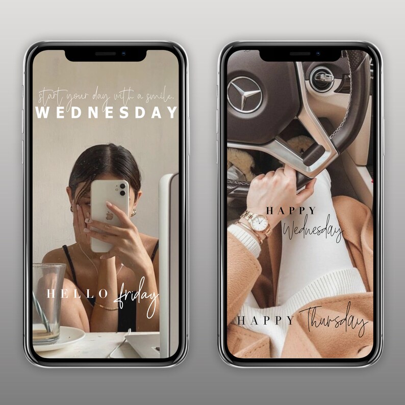 40 Instagram Story Stickers Weekdays, Instagram Week Stickers