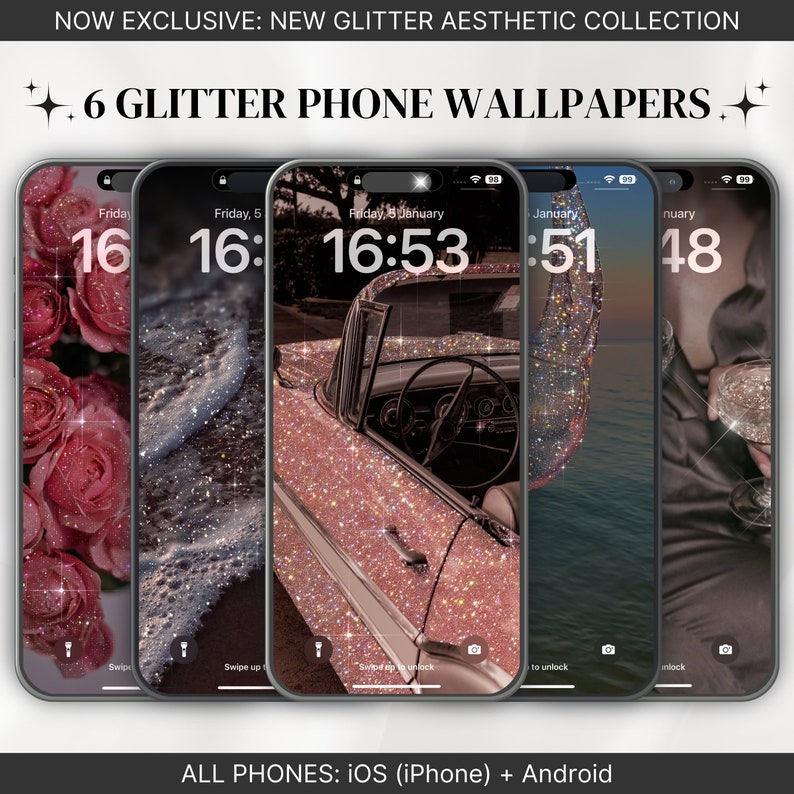 Glitter Phone Wallpapers, Glitter iPhone Wallpapers, Sparkling phone Wallpaper, Mobile Phone Wallpapers, Dark Aesthetic Phone Wallpapers