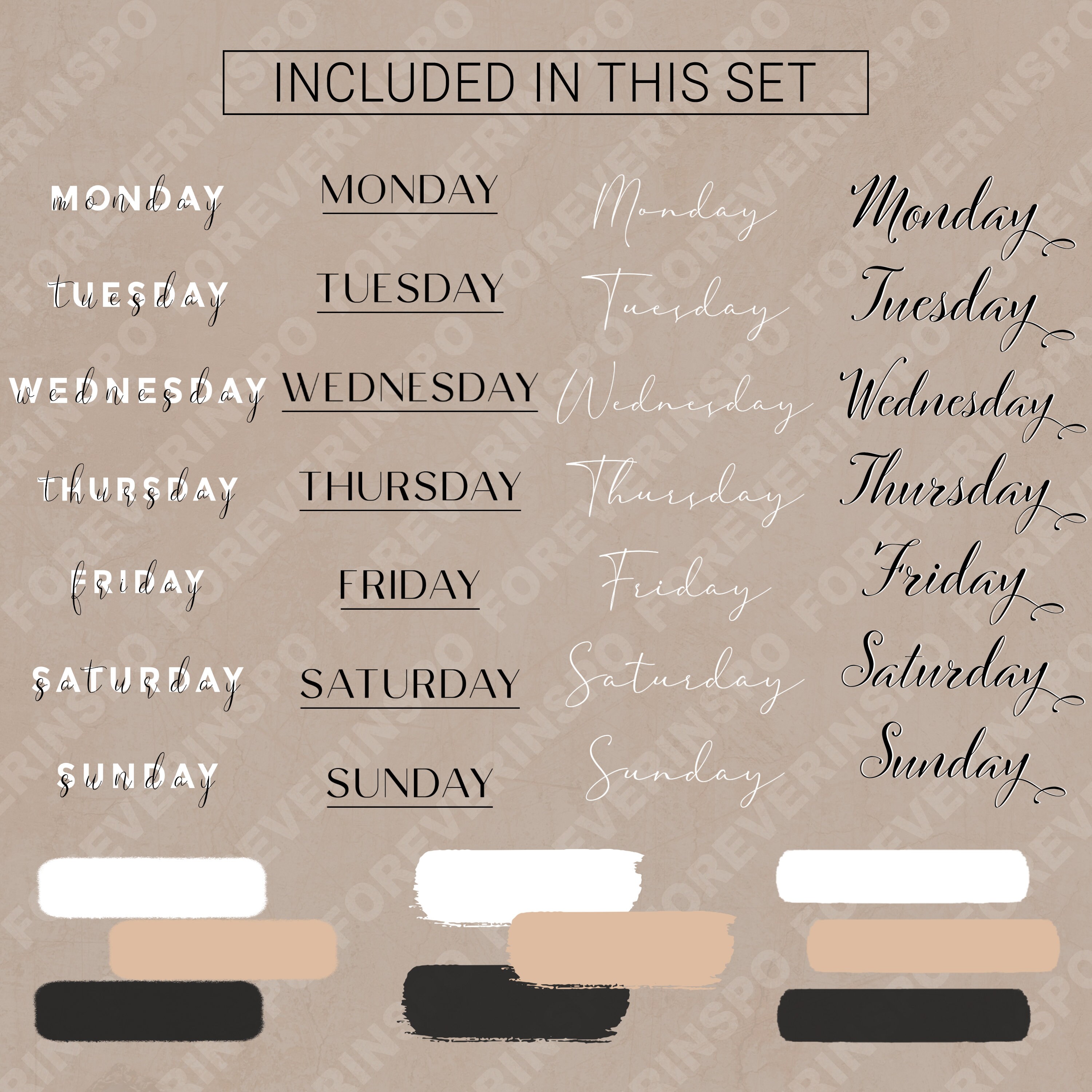 70 Instagram Story Stickers Weekdays, Instagram Sticker Weekdays, Daily