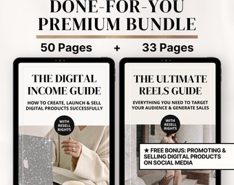 Done for You Guide Bundle with Private Label Rights (PLR), Master Resell Rights (MRR), dfy Digital Products plr, dfy Guide/Ebook, MRR Guide