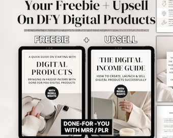 Done for You Guides: Freebie + Upsell with Private Label Rights (PLR), Master Resell Rights (MRR), dfy Digital Product, plr Guide, MRR Ebook