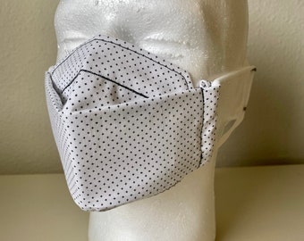 White with Crosses Origami Face Mask