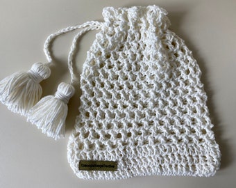 Crochet Mesh Bag with Tassels