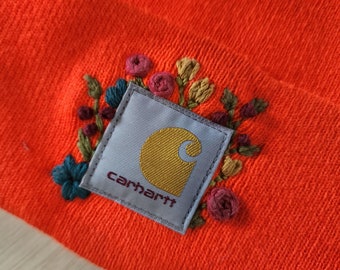Custom Hand Embrodered Carhartt Knit Hats