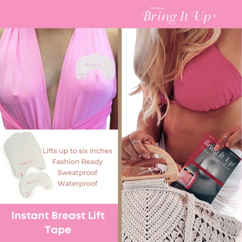 Bringitup DD+ zelfklevende bh-tape, waterdichte strapless rugloze borstlift afbeelding 6
