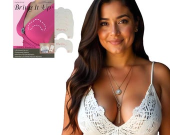 Cinta adhesiva para sujetador Bringitup DD+, resistente al agua, sin tirantes ni espalda, para realzar el busto.