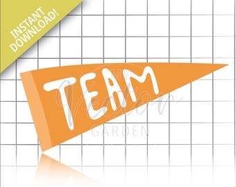 Team Pennant SVG: Sports Graphics, Football Superbowl (Digital Download)