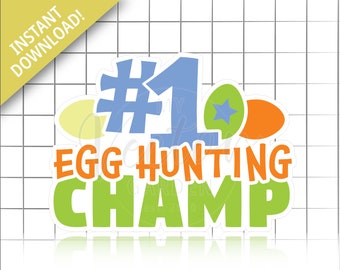 Egg Hunt Champ SVG: Ostern Shirt Design (Digitaler Download)