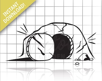 He Is Risen SVG: Empty Tomb Easter Clipart (Digital Download)