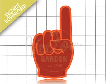 Foam Finger SVG: Sports Clip Art (Digital Download)