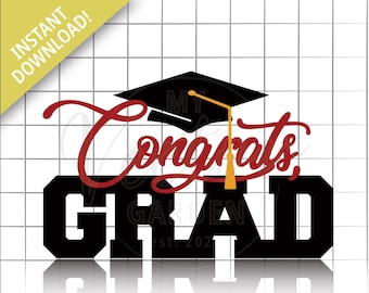 SVG de "Felicidades Graduado": Decoración para fiesta de graduación, adorno para tarta (descarga digital)