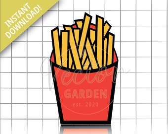 French Fries Svg, Fast Food Art Greasy Spoon Food Freedom Fries Restaurant files fast food theme party red fry container jpg Fried Potatoes