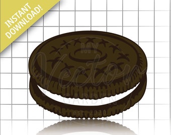 Sandwich Cookie Svg, Biscotto al cioccolato stratificato Svg Cookie Clipart Desserts Cream Filled Cookie Svg Baking Svg File per Cricut Sweets Svg Png