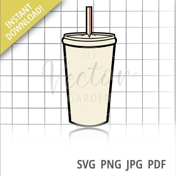 Take Out Cup svg, To Go Cup With Lid Fast Food Clipart Softdrink Vector Disposable Cup Jpg Sticker Design Styrofoam Cup pdf Restaurant svg