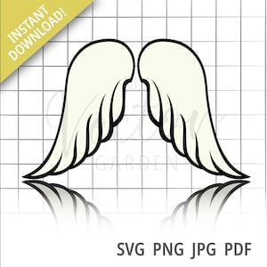 Ailes d’ange svg, conception commémorative png Heavenly Host jpg rememberance graphic layered wing image flying wings vector In Memory of file