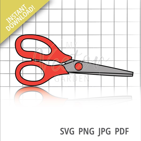 Scissors Svg, Kids Scissors Png School Supply Svg Back to School Jpg Crafting Tools Svg Cutting Tools Pdf Layered Scissors File