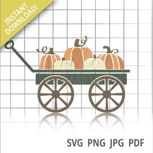 Pumpkin Wagon Svg, Pumpkin Cart Svg File For Cricut Fall Svg Farmhouse Sign Svg Farm Fresh Pumpkins Svg Pumpkin Fall Sign Svg Autumn Svg Png