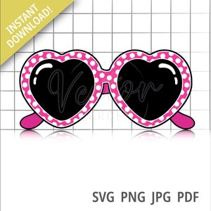 Óculos De Sol Em Forma De Coração Svg, Shades Svg Kids Summer Svg Eye Glasses Svg Kids Shades Svg Beach Png Summer Clipart Cute Girls Summer Svg File