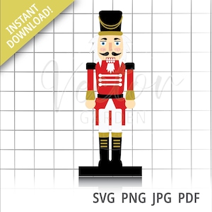 Quebra-nozes Svg, Toy Soldier Svg Arquivo Svg de Natal para Cricut Quebra-nozes em camadas Svg Quebra-nozes para impressão Natal Clipart Uso comercial