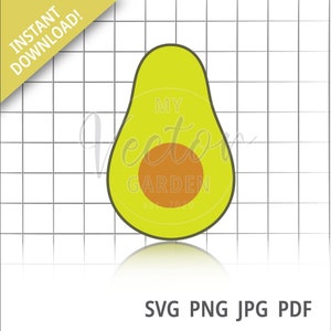 Avocado SVG: Layered Food Clipart for Cricut (Digital Download)