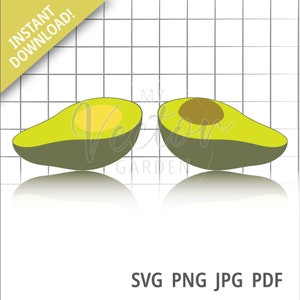 Split Open Avocado svg, Food Clipart Fruit and Veggie Art Guacamole Image Guac pdf Cut Avocado file Kitchen graphic Cooking Download Vegan