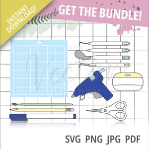 Ferramentas de artesanato Svg, suprimentos para artesanato Svg Ferramentas Cricut Svg Arquivos Craft Svg para máquinas de corte Cricut Ferramentas Svg Pincel Svg Ferramenta de remoção de ervas daninhas Svg