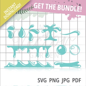 Water Svg Bundle, Water Droplet Svg Splash Svg Drip Svg Dripping Svg File Water Drop Png Waves Svg Bubbles Svg Puddle Svg Sweat Svg Rain Svg