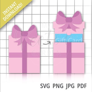 Gift Card Holder Svg, Paper Gift Card Holder Template Greeting Card Svg Present Svg File for Cricut Commercial Use Teacher Gift Svg Png