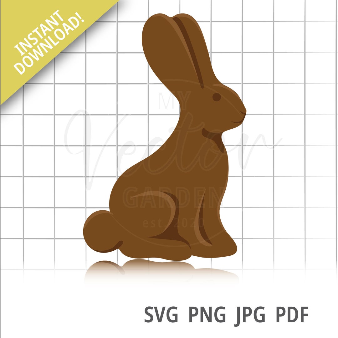 Chocolate Bunny Svg, Easter Clipart Candy Rabbit Easter Basket Png