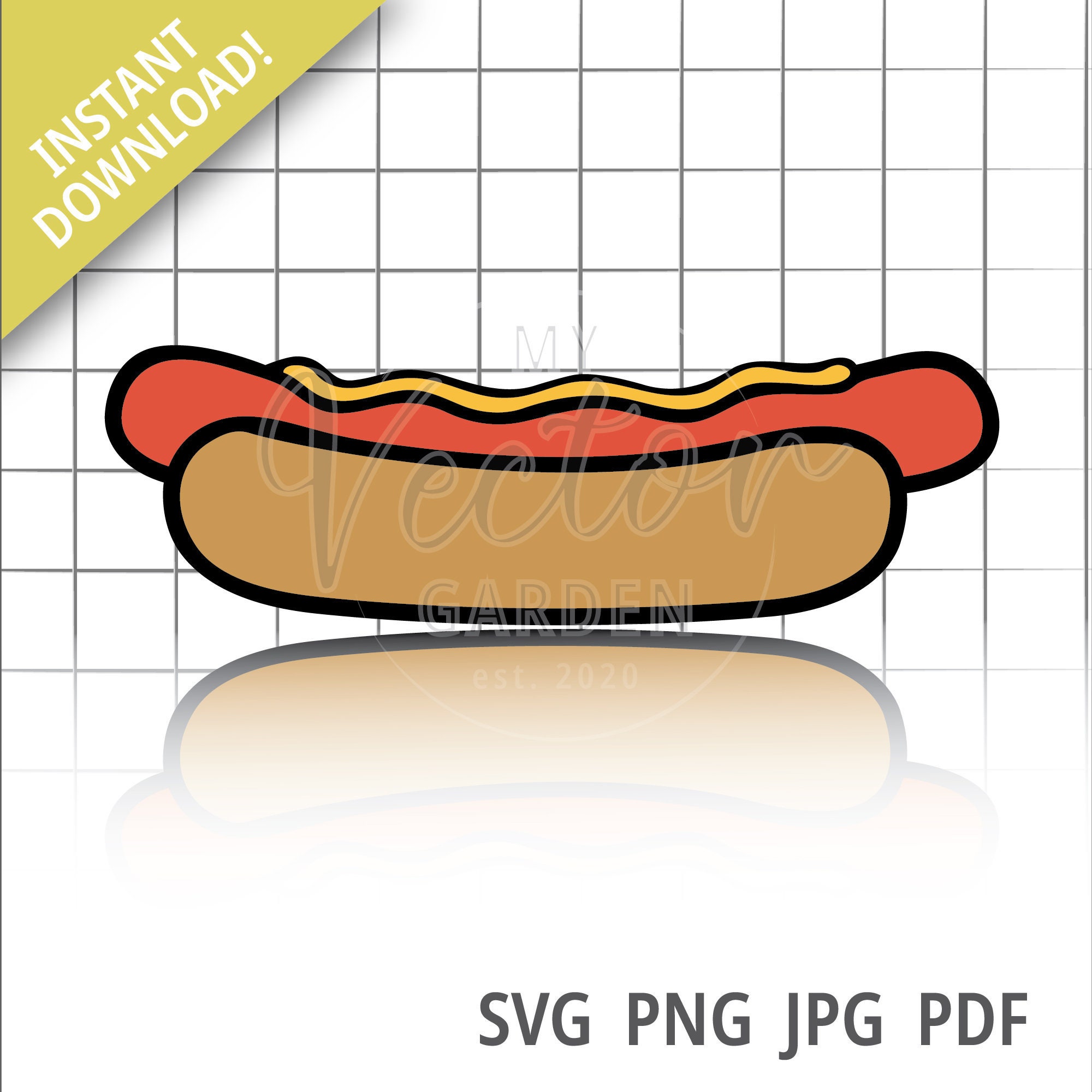 Hot Dog svg Comida clipart Weenie jpg Weiner Perro Svg Etsy