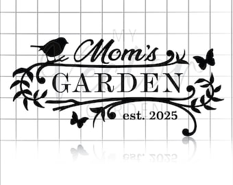 Mom's Garden Sign SVG: Vintage Garden Decor (Digital Download)