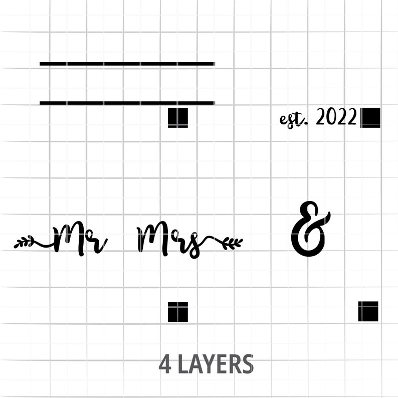 Mr and Mrs Monogram Svg Wedding Svg Png Anniversary Svg - Etsy