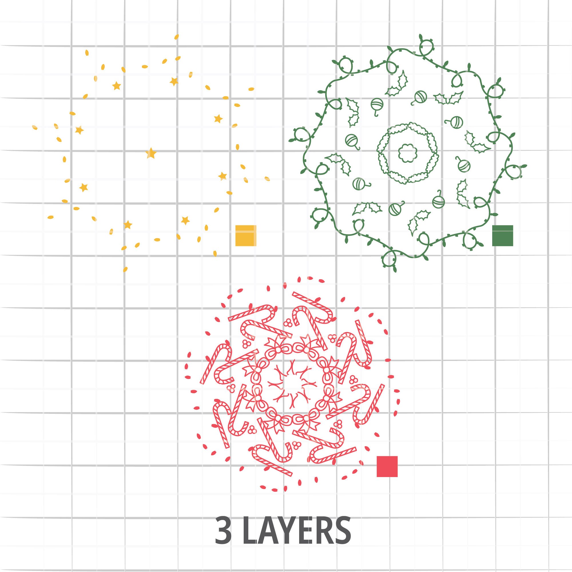 Download Christmas Mandala Svg Holiday Designs Layered Mandala Svg | Etsy