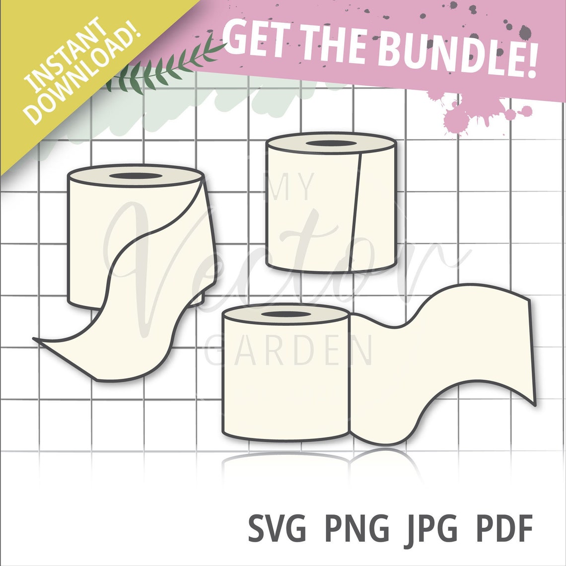 Toilet Paper Svg Bundle Toilet Paper Roll Svg File Bathroom Etsy