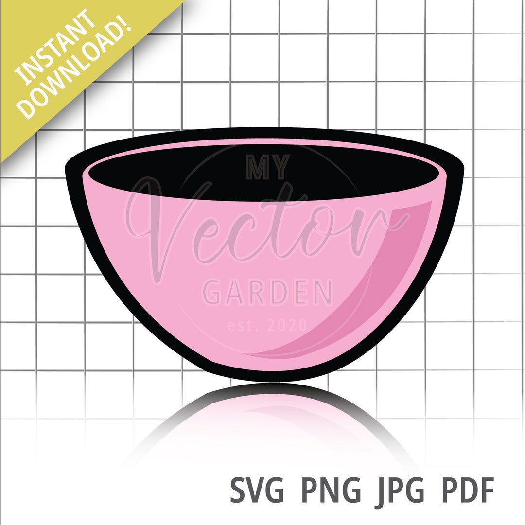 Bowl Svg, Mixing Bowl Svg Kitchen Svg Baking Svg Bakery Svg Files for Cricut Silhouette Svg