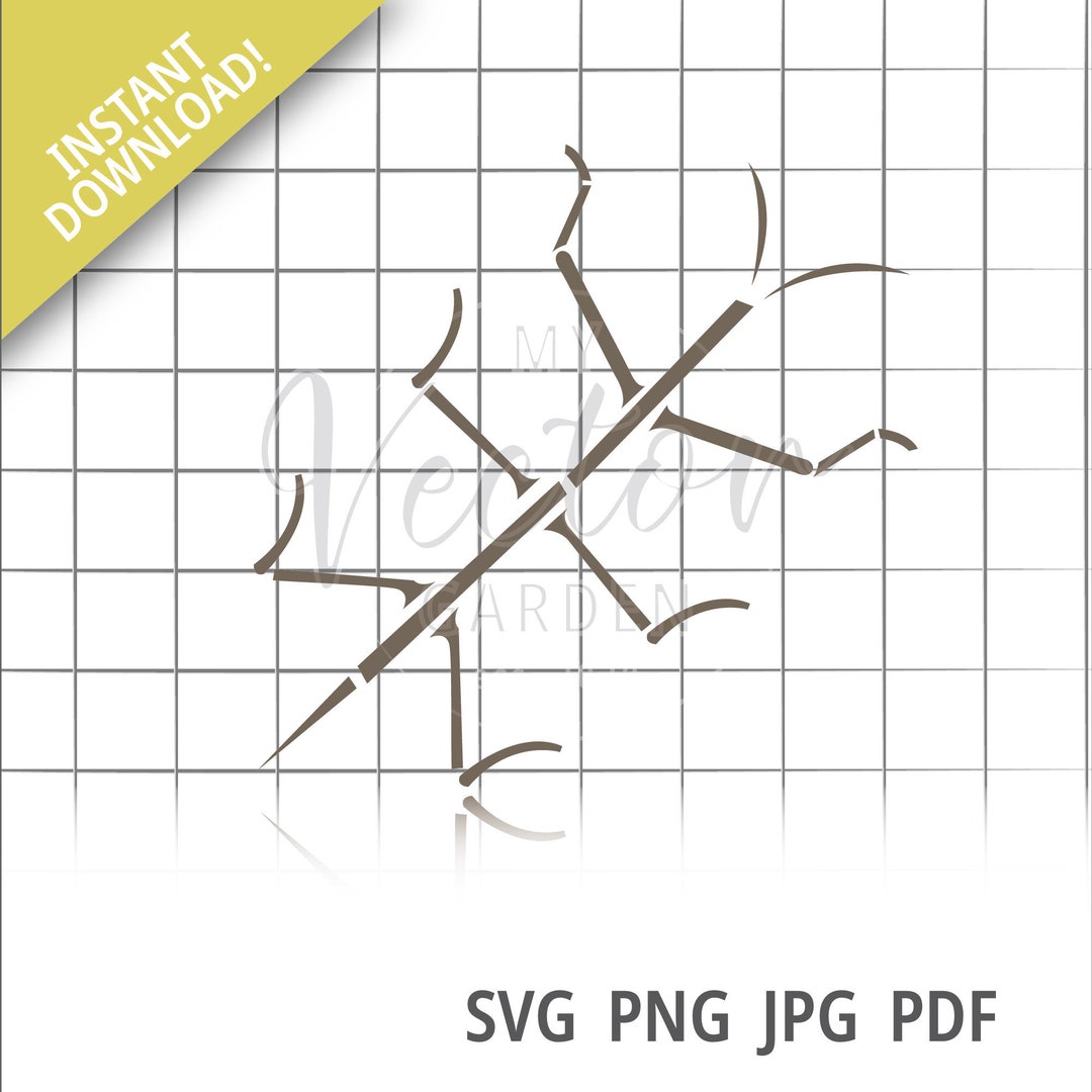 Walking Stick Bug SVG: Insect Graphics, Outdoor Life (digital Download ...