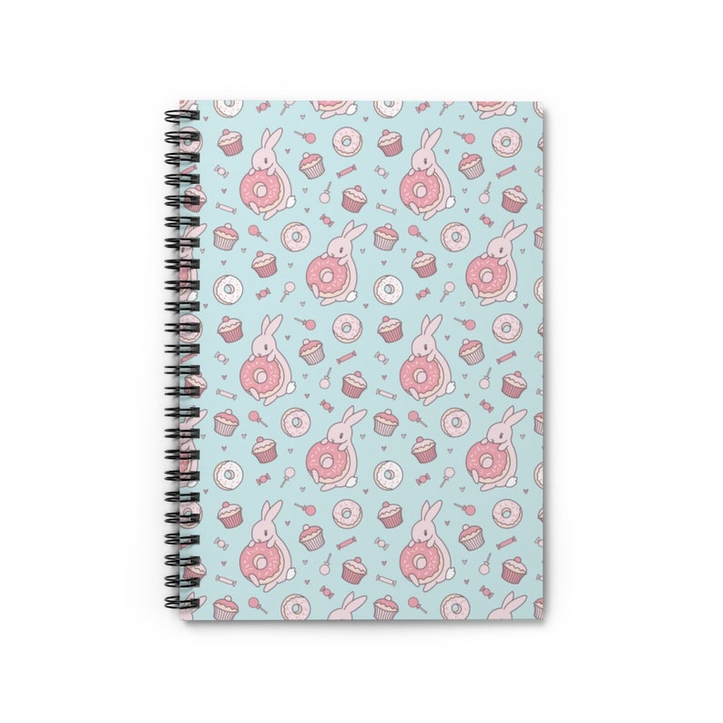 Sprinkles Bunny Donuts & Sweets Pattern  Notebook image 1
