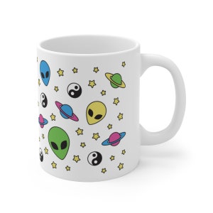 90's Inspired Neon Aliens Pattern ~ Mug image 3