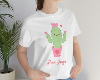 Free Hugs ~ Kawaii Girl Cactus ~ T-Shirt