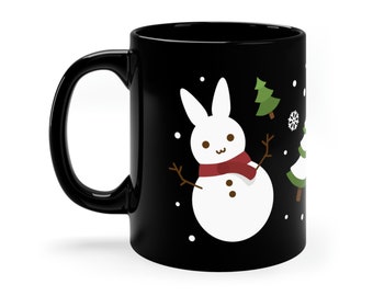 Cute Snow Bunny Pattern ~ Mug