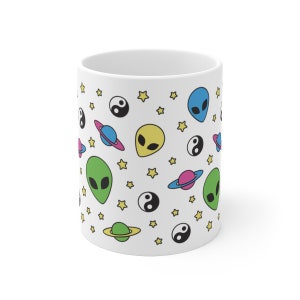 90's Inspired Neon Aliens Pattern ~ Mug image 2