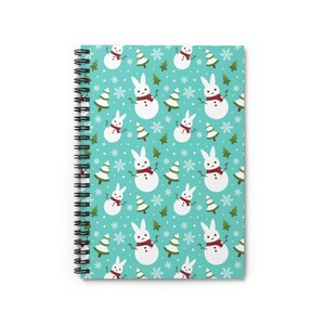 Cute Snow Bunny Pattern ~ Notebook