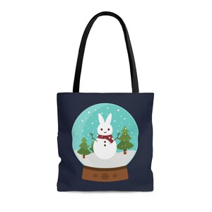 Cute Snow Bunny in Snow Globe ~ Tote Bag