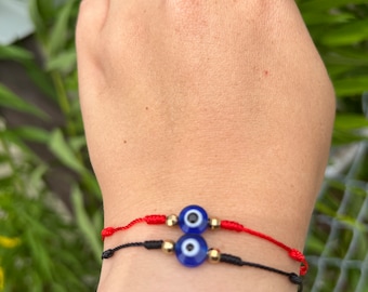Pulsera o tobillera de 7 nudos Evil Eye